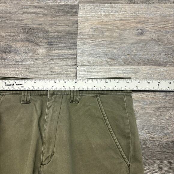 Vintage 90s Y2K Levi's Silver Tab Olive Green Women's 9 High Waist Khaki Shorts‎ - Picture 4 of 10